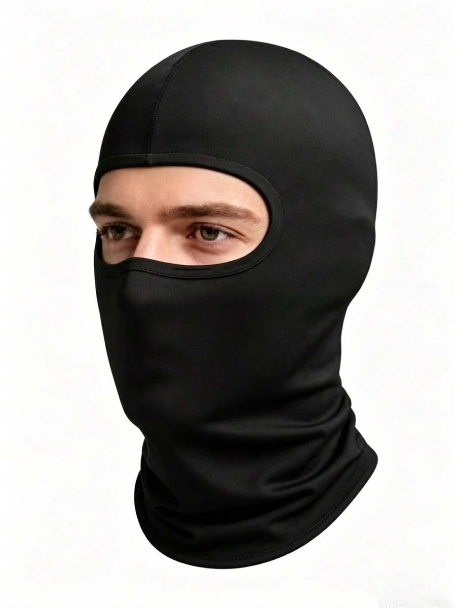 1pc Or 2pcs Unisex Solid Color Pullover Balaclava Outdoor Cold-Proof Face And Neck Cover Windproof Cycling Mask Warm, Suitable For Daily Outings, Matching Clothes, Cycling, Etc. - Multicolor - View 1