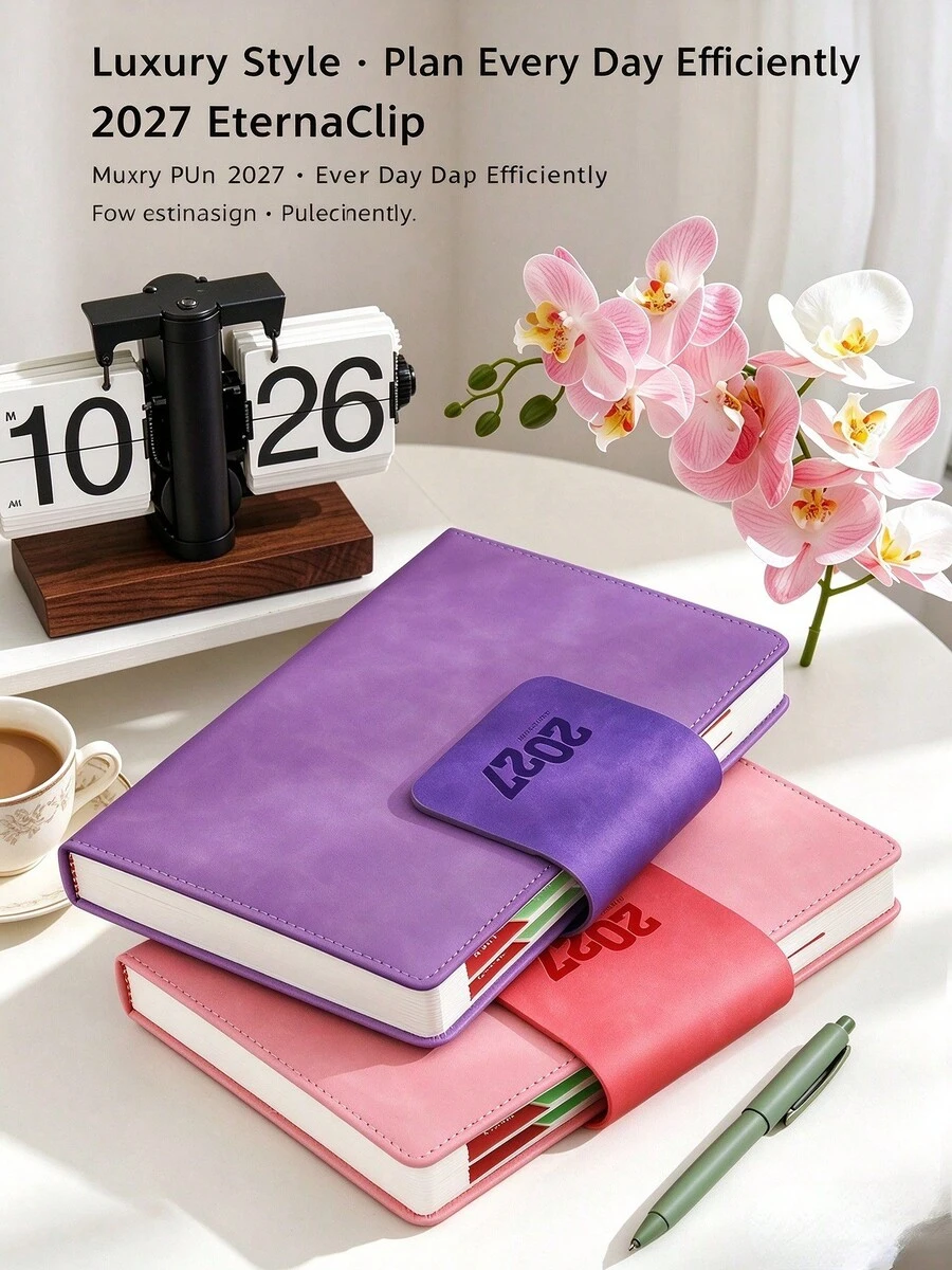 2027 Student Planner – Daily Schedule & Productivity Notebook - Multicolor - View 1
