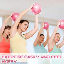 4pcs Small Fitness Balls, 9 Inch Mini Pilates Balls With Air Pump, Non-Slip Mini Yoga Balls, Suitable For Home Gym Stability, Fitness, Stretching And Core Strength Training, Suitable For Gymnastics, Ballet And Fitness - Pink - View 6