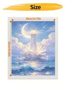 DIY Dreamy Seashell Lighthouse (Frameless Or Framed 8x12 / 16x20 Inches) Paint By Numbers Kit(Acrylic) Arts & Crafts For Adult Beginners Home Wall Decor Holiday Gifts - Sets - View 8