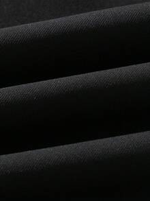男士長褲，彈性腰休閒長褲，寬鬆版型純色下裝，適合日常外出、辦公通勤、週末聚會、城市街頭漫步、約會、旅行度假、校園穿著，經典長褲附後口袋 - 黑色 - 查看 7