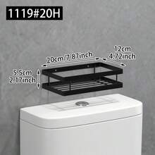 Drill-Free, Wall-Mounted Bathroom Storage Rack-Perfect For Organizing Toilet Paper, Cosmetics, And Various Small Items. This Space-Saving Bathroom Shelf Is Ideal For Use In Bathrooms, Washrooms, Or Above The Toilet Tank. - Multicolor - View 15