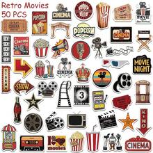 50PCS Retro Film Movies Graffiti Stickers Vintage Cinema Stickers ...