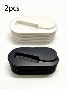 1/2pcs Portable Phone Charging Cable Organizer, Anti-Tangle, Suitable For Desktop And Travel, Compatible With Apple 1m USB-C Cables, Perfect Data Cable Management, Especially Suitable For Users Who Love C-To-C Braided Cables - Multicolor - View 14