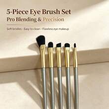 Gold-Plated Makeup Brush Set Eyeshadow Brush Nose Contour Brush Eyebrow Brush Highlighter Brush - Multicolor - View 10