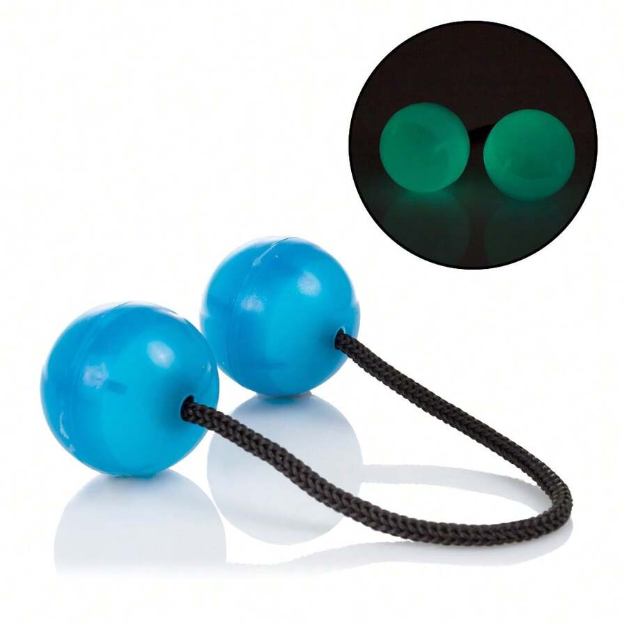 Dam Clacker Ball Anti-Stress Spherical With Glow In The Dark. - Electric Blue - View 1
