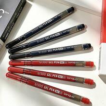 12pcs/10pcs/9pcs/6pcs/3pcs/2pcs/1PC Languo Multi-Color Large Capacity Gel Pens, 0.5mm ST Tip Quick Drying Ink, Black For Writing, Red For Marking, Blue For Revision, School Exam Note-Taking & Office Signature Stationery > - Blue Ink Fearless - View 9