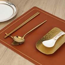 1pc Highly Attractive Ginkgo Leaf Chopstick Holder, Chopstick Rest, Spoon Rest, Hotel & Home Tabletop Chopstick & Spoon Holder - Multicolor - View 5