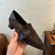 Women's Loafers 2026 Autumn/Winter Commute Office Holiday Office - Brown - View 2