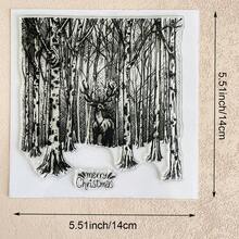 Christmas Clear Silicone Stamp, Cabin Fireplace Elk Snowman Forest Sleigh Holiday Quote Mixed Pattern For Scrapbooking, Card Making, Journal Album DIY Paper Craft Decor - SD-8 - View 28