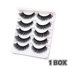 Ayrmilla 5 Pairs Fluffy, Soft, Natural Extension False Eyelashes, Full Length Flare Shape False Eyelashes, Lightweight Reusable Eyelashes, Suitable For Daily, Wedding And Holiday Makeup - Black - View 5