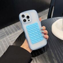 Compatible With 18PRO Suction Cup Colorful 16 Phone Apple 13 Transparent 14promax Phone Case 12 Couple 17 Aesthetic - Blue - View 1