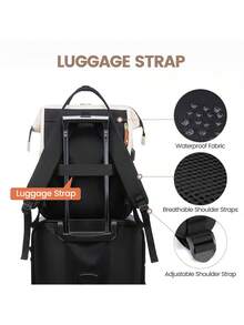NEWHEY 17.3 Inch Women's Waterproof Anti-Theft Backpack, Multi-Function Large Capacity Student School Bag, Unisex Travel & Work Backpack - Black - View 4
