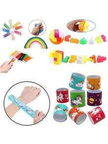 46pcs Party Favor Bag Fillers Set ristmas Stoing Stuffers Classroom Bulk Trsure Box Prizes Piata Bag Fillers Adult Birthday Party Supplies - Rosa coral - Ver 8
