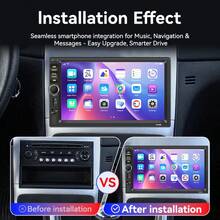 VENBES 7 Inch Double DIN Car Stereo Wired CarPlay Android Auto Mirroring MP5 Car Radio + 12LED Rear View Camera Bluetooth FM USB AUX - With Rear Camera - View 6