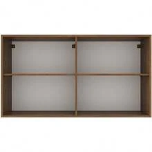 Gabinete Superior Multiusos, Almacenamiento Garaje Agata - Marrón/Blanco Gabinete Superior Mural Multiusos Agata, Alacena de Almacenamiento para Garaje, Madera de Ingeniería Color Marrón/Blanco B5DR - Blanco - Ver 4