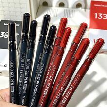 12pcs/10pcs/9pcs/6pcs/3pcs/2pcs/1PC Languo Multi-Color Large Capacity Gel Pens, 0.5mm ST Tip Quick Drying Ink, Black For Writing, Red For Marking, Blue For Revision, School Exam Note-Taking & Office Signature Stationery > - Blue Ink Fearless - View 4