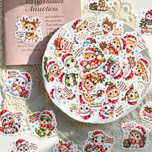 50Pcs Sparkly Spanish Christmas Animal Quote Stickers, Winter Holiday Inspirational Decals, Waterproof Vinyl For Journaling, Scrapbook, Computer, Luggage, Water Bottle DIY - Multicolor - View 7