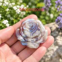 1pc Natural Crystal Rose Flower Carving, Elegant Romantic Gift For Valentine'S Day, Christmas, Home Decoration, Gift For Special Occasions - Multicolor - View 13