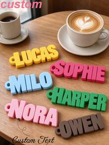 Personalized 3D Printed Name Tags (Suitable For Water Bottles And Backpacks) - Customized Keychains, Gift Tags And Party Favors - Multicolor - View 4