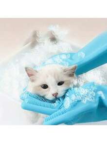 Pet Bathing Gloves, Gentle On Fur And Skin, Universal For Dogs And Cats, Anti-Scratch Bathing Massage Gloves - View 7