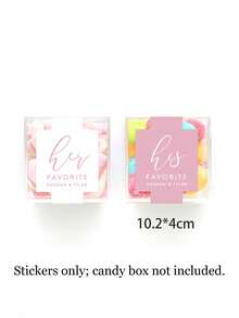 Transparent Square Customized Labels (Stickers Only) - Candy Box Customized Stickers - Customized Labels Party Favors - Party Favors Customized Stickers - Candy Box Labels - Multicolor - View 9