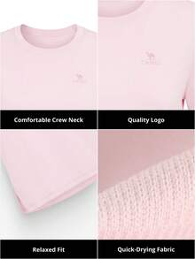 CAMEL CROWN Women's Outdoor Sports T-Shirt, Quick-Drying Breathable Running Fitness Wear - Fantasy Pink - View 5