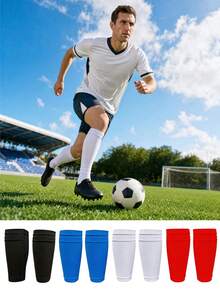 Football Socks With Double-Layer Pocket Design - Breathable Soft Sports Protection, Professional Training Sports Gear - Multicolor - View 2