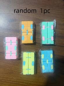 1pc Macaron Magic Cube, Stress Relief Anti-Pressure Gadget, Finger Fidget Cube, Helps Relieve Anxiety - Multicolor - View 9