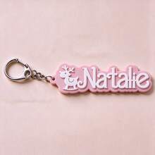 Custom Shaped Acrylic Name Keychain With Deer Pattern Printed On It, Personalized Name Label, Suitable For Backpacks And Christmas Gifts - Multicolor - View 12