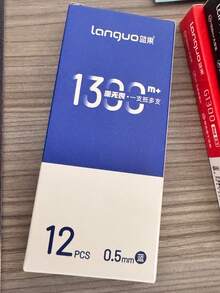 12pcs/10pcs/9pcs/6pcs/3pcs/2pcs/1PC Languo Multi-Color Large Capacity Gel Pens, 0.5mm ST Tip Quick Drying Ink, Black For Writing, Red For Marking, Blue For Revision, School Exam Note-Taking & Office Signature Stationery > - Blue Ink Fearless - View 16