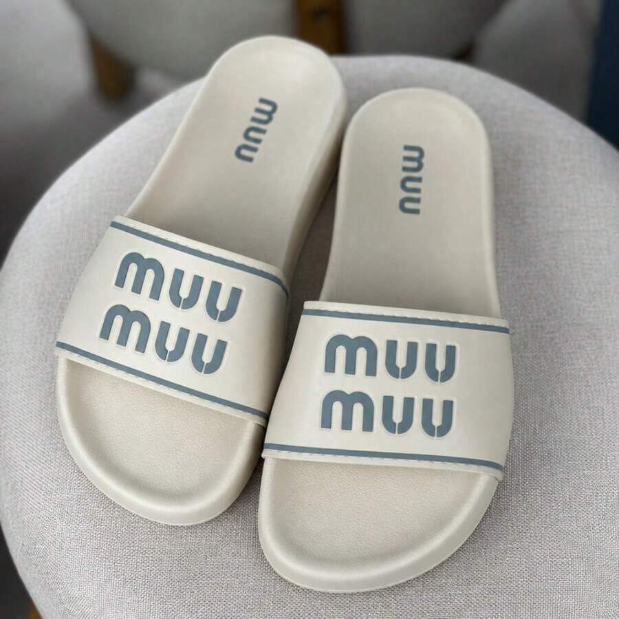Chinelo Slide MUU Feminino Leve, Antiderrapante e Confortável Ideal para Praia, Piscina - Azul bebê - Visão 1