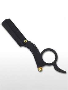 1Pc Ring Knife Holder Without Blades Classic Vintage Look For Barber Razor Manual Shaving For Haircutting, Beard Shaping, And Eyebrow Trimming For Men - Multiple Styles - View 14