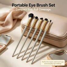 Gold-Plated Makeup Brush Set Eyeshadow Brush Nose Contour Brush Eyebrow Brush Highlighter Brush - Multicolor - View 1