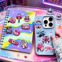 12pcs Medical Shoe Charms - Multiple Styles Including Gloves/Heart/Panda/Medical Bag... Patterns, Cartoon Inspirational English Phrases Suitable For Sandals, Clogs, Bags - Great Gift For Friends, Shiny Shoe Decorations, Fun Design, High-Quality Decorative Items (Random Styles) - Multicolor - View 1