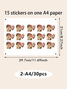 Custom Christmas Name Stickers, Personalized Santa Claus, Reindeer & Snowman Designs With Rustic Wooden Sign, Festive Gift Wrapping Labels For Presents & Party Favors, Customized Holiday Gift Seals, Customizable Christmas Gift Tags, Merry Christmas - Style N - View 7