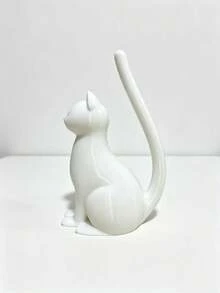 1pc Cat Ring Holder Kitten Jewelry Display Stand Artistic Sculpture Gift Decoration - Multicolor - View 11