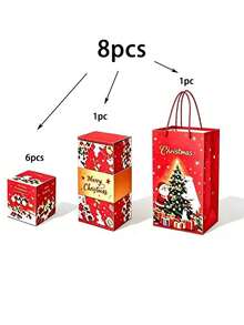 Christmas Jumping Box, Merry Christmas Creative Gift Box, Surprise Money Box With Pop-Up Effect, Christmas Gift Money Box, Surprise Box, Reusable. Includes Glitter + Gift Bag. Christmas Box - Multi-color - View 12
