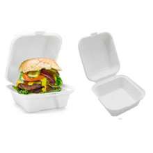 Hamburgueira Isopor H01 com 50 unidades 14x12cm pequena térmica bentô cake caseirinho lanches batata frita crepes porções - Visão 5
