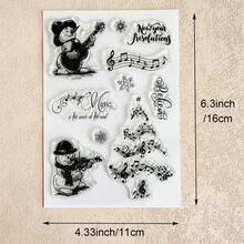 Christmas Clear Silicone Stamp, Cabin Fireplace Elk Snowman Forest Sleigh Holiday Quote Mixed Pattern For Scrapbooking, Card Making, Journal Album DIY Paper Craft Decor - SD-8 - View 30
