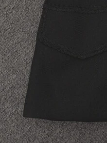 ENGU CO. Napoleon Style Stand Collar Blazer, Black Slim Fit Jacket With Gold Decorative Buttons - Black - View 8