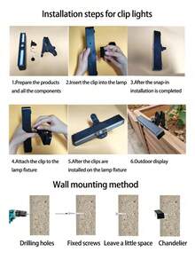 36LED Solar Clip Light, Outdoor Wall Light, Solar Powered, 3 Adjustable ...