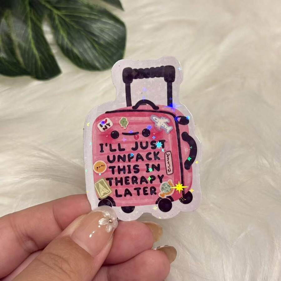 We'Ll Talk About Treatment Luggage Stickers Later. Vinyl Stickers, Die Cut, Suitable For Laptops, Water Bottles, Mobile Phones, Notebooks, Etc - one-size - View 1