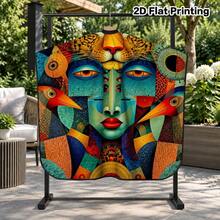 1pc Hair Cutting Cape With Adjustable Neck Closure, Lightweight Waterproof Barber Cape, Abstract Print Hairdressing Cape For Haircut, Coloring & Styling, Home & Salon Use - Multicolor - View 5