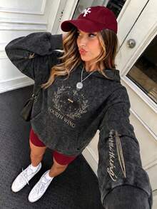 Unisex Dragon-Print Sweatshirt, "Fourth Wing" Themed Sweatshirt, Basgiath War College Hoodie, Gift For Fantasy Readers And Dragon Rider Fans - Black - View 6
