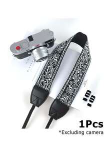 1pc Boho Paisley Jacquard Camera Strap, Wide Decompression Adjustable Neck Sling, Compatible With DSLR, Mirrorless & Film Cameras, Travel Photography Accessory - View 9