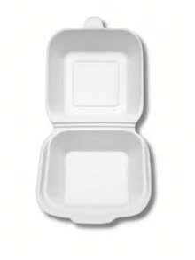 Hamburgueira Isopor H01 com 50 unidades 14x12cm pequena térmica bentô cake caseirinho lanches batata frita crepes porções - Visão 3