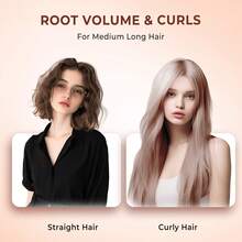 UKLISS HAIR It Curl Thermal Brush, 32mm Curling Brush, Voluminous Root Curl And Loose Curls, Ionic Straightening Brush, Newly Upgraded Composite Bristles, Negative Ion Function, 9 Temperature Levels, Hair Protection Without Damage - Gold - View 3