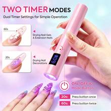 Đèn hơ gel nail UV LED mini cầm tay Dianabeauty với 2 chế độ hẹn giờ, đèn làm móng tay dùng để hơ khô mọi loại móng gel - Nhiều màu - Xem 3