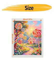 DIY Whimsical Candy Land Landscape (Frameless Or Framed 8x12 / 16x20 Inches) Paint By Numbers Kit(Acrylic) Arts & Crafts For Adult Beginners Home Wall Decor Holiday Gifts - Sets - View 9